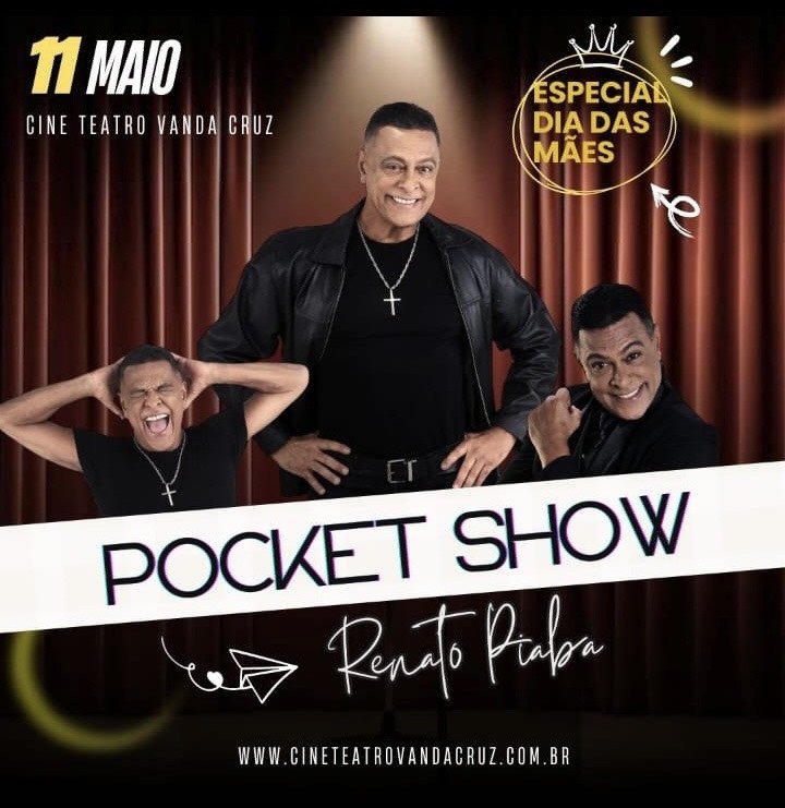 Candeias: Renato Piaba retorna ao Cineteatro Vanda Cruz com seu fenomenal Pocket Show de Stand-Up Comedy