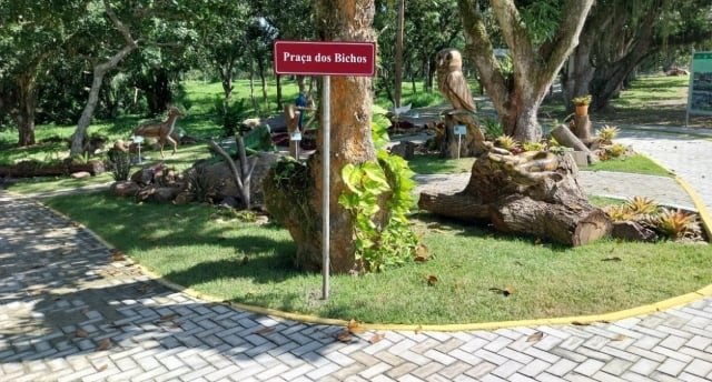 Em apenas nove dias de inaugurada, objetos na Praça dos Bichos são danificados