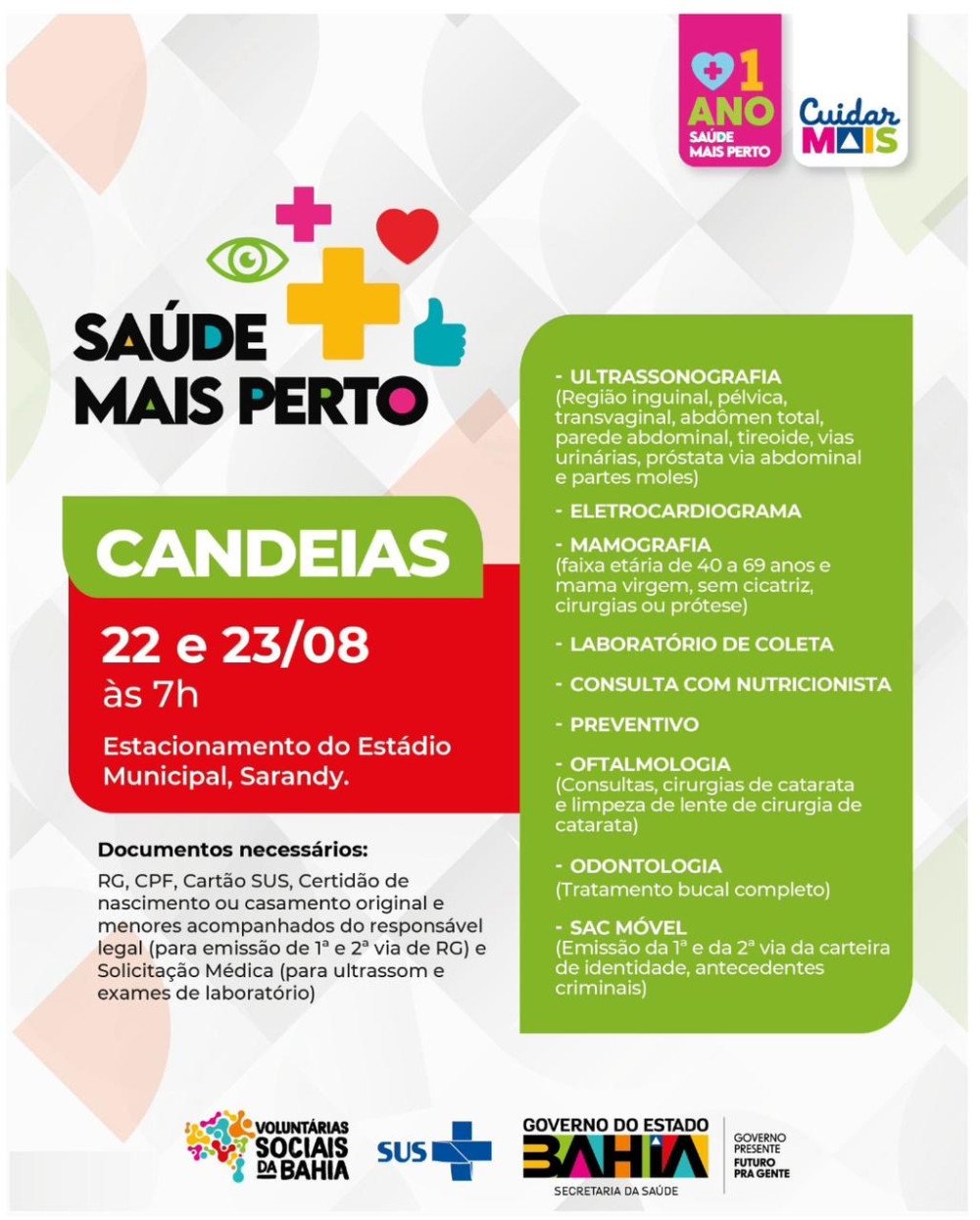 Candeias recebe Feira da Saúde quinta (22) e sexta (23)