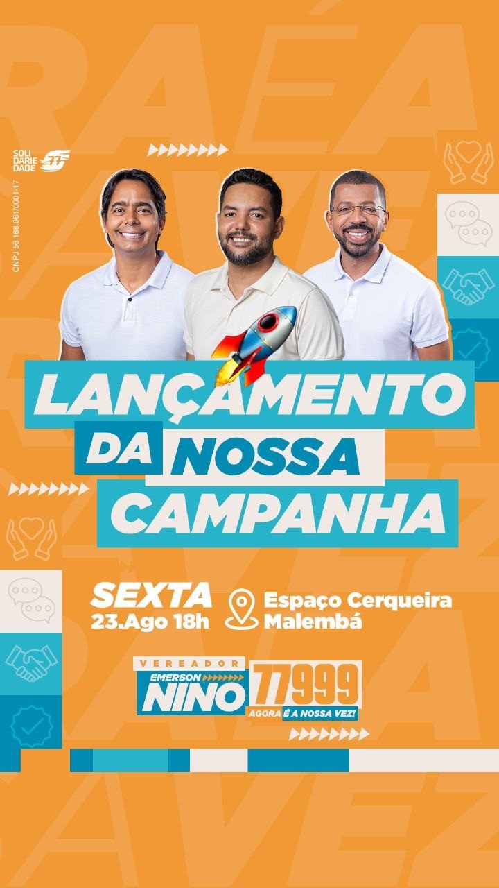 Emerson Nino lança campanha nesta sexta-feira (23)