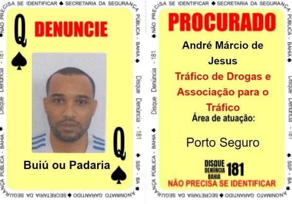 Baralho do Crime’ da SSP-BA é atualizado com mais cinco foragidos da Justiça