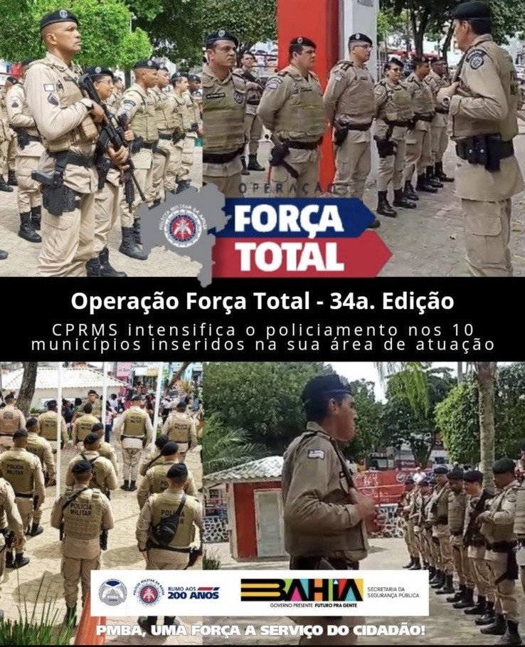 Polícia Militar realiza Operação Força Total em Candeias