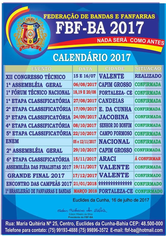 Candeias recebe uma das etapas classificatórias da XII Copa da Bahia de Bandas e Fanfarras !