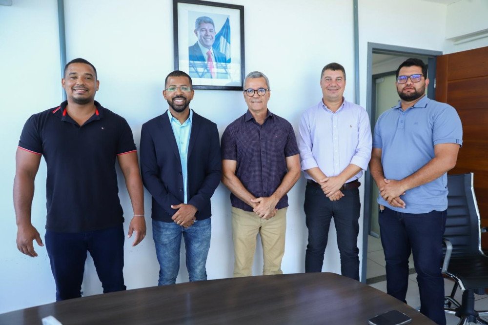 Eriton Ramos e diretor da SUDESB se reúnem para alavancar obras de revitalização do Estádio David Caldeira