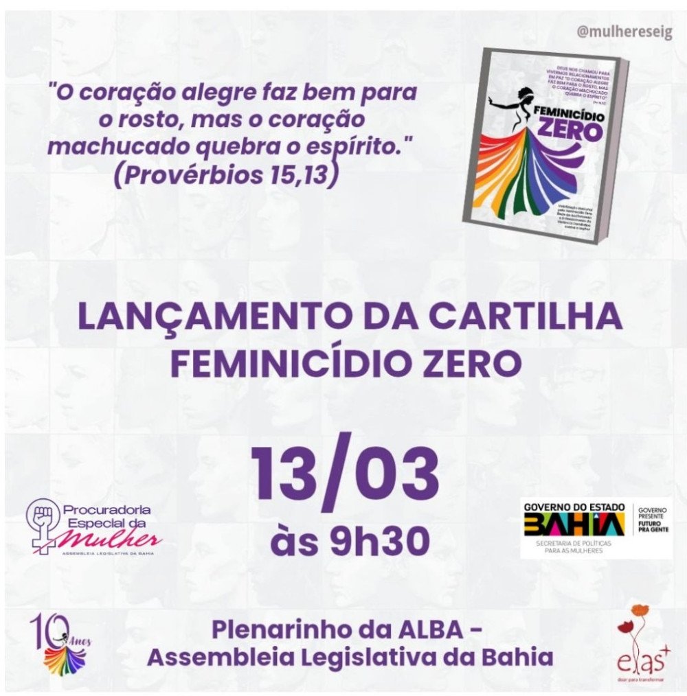 Coletivo lança cartilha na Bahia de enfrentamento à violência contra mulheres voltada para evangélicas