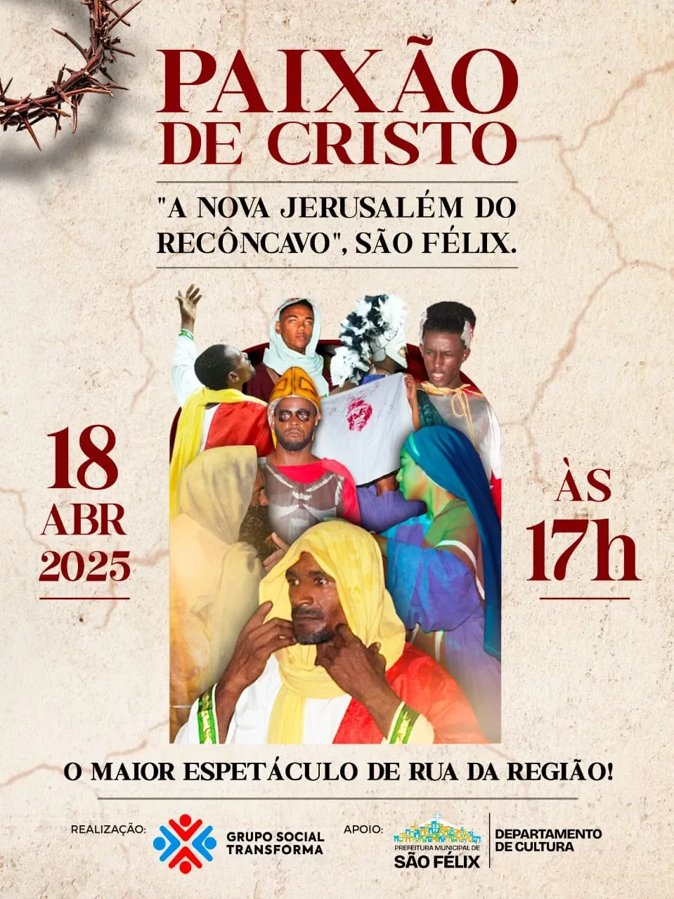 São Félix revive a Paixão de Cristo em grande espetáculo a céu aberto