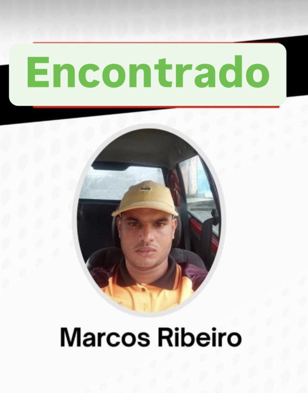 Desaparecido Marcos Ribeiro é Encontrado em Candeias