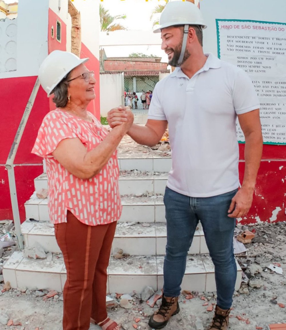 Luciano Lago destaca reconstrução da Escola Edgar Santos e reforça compromisso da gestão Nilza da Mata com a educação em São Sebastião do Passé