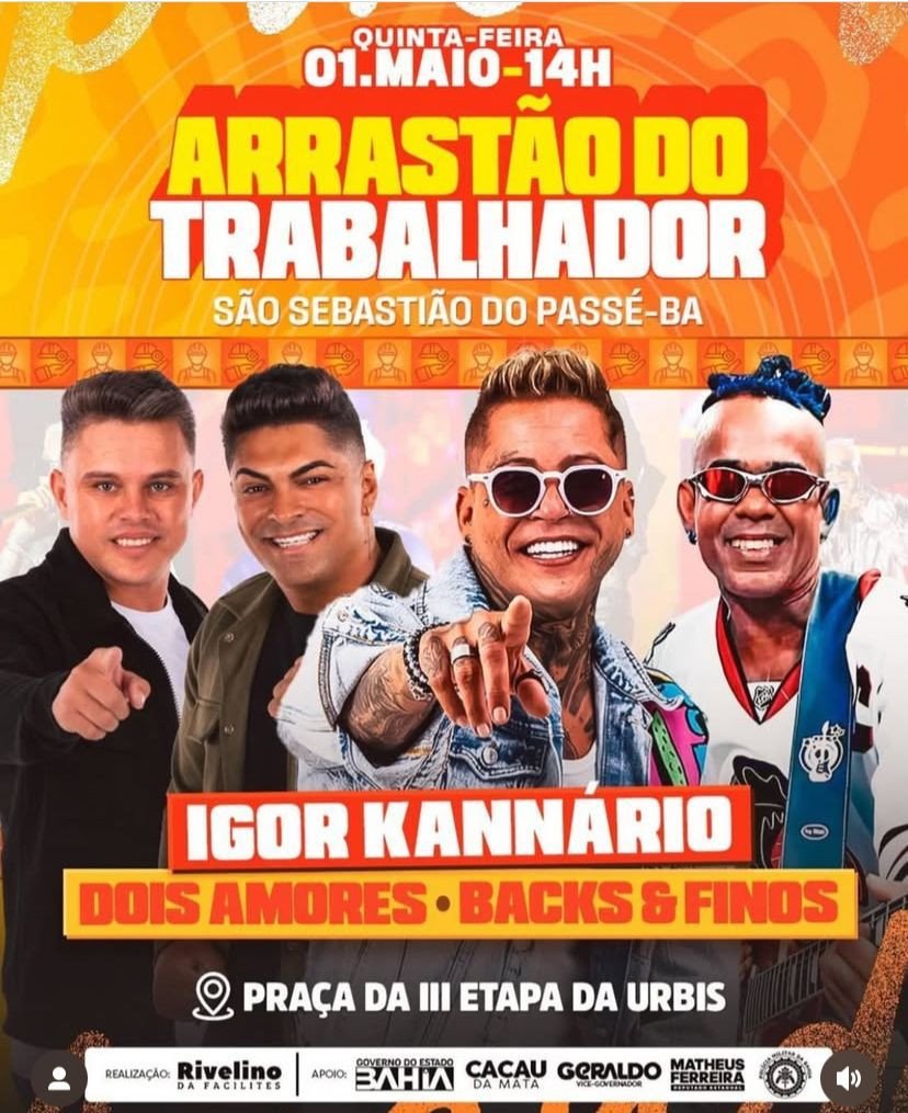 Igor Kannário é atração confirmada no Arrastão do Trabalhador, em São Sebastião do Passé