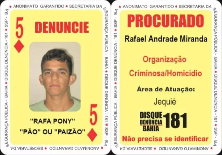 Polícia prende 5 de Ouros do Baralho do Crime, líder de facção criminosa em Jequié