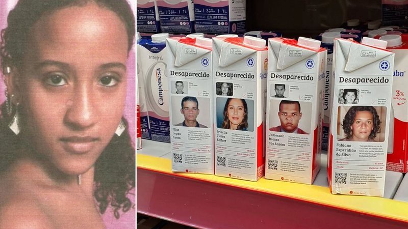Rosto de baiana desaparecida chega às prateleiras: caixas de leite ganham nova função na luta por reencontros