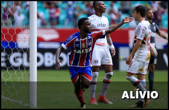Dramático! Bahia vence o São Paulo e respira na Série A
