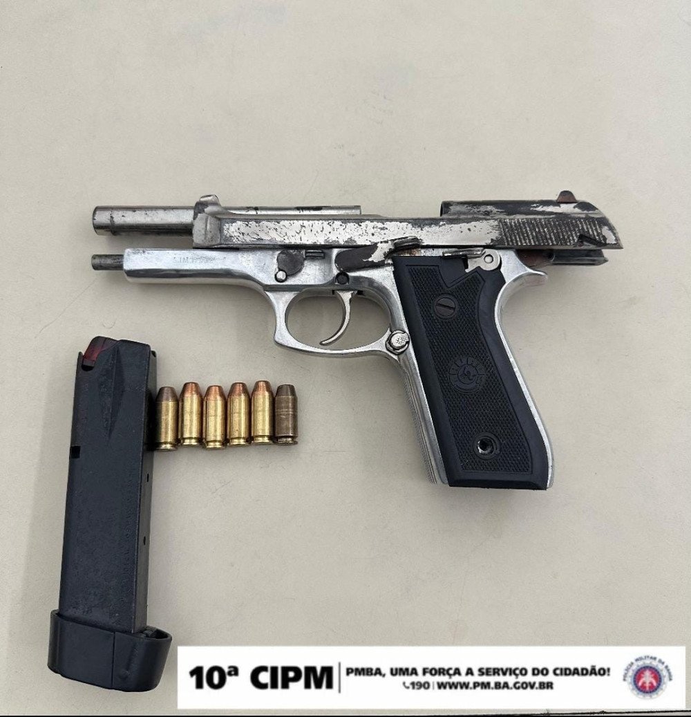 Polícia Militar prende homem por posse ilegal de arma de fogo em Candeias