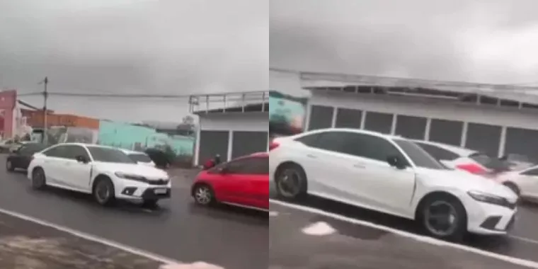 Motorista é flagrado trafegando na contramão na Estrada do Coco