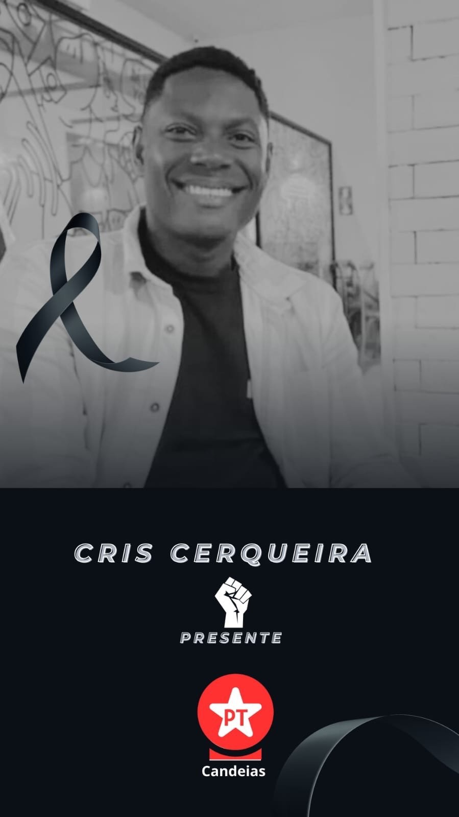 PT de Candeias lamenta morte do militante Cris Cirqueira