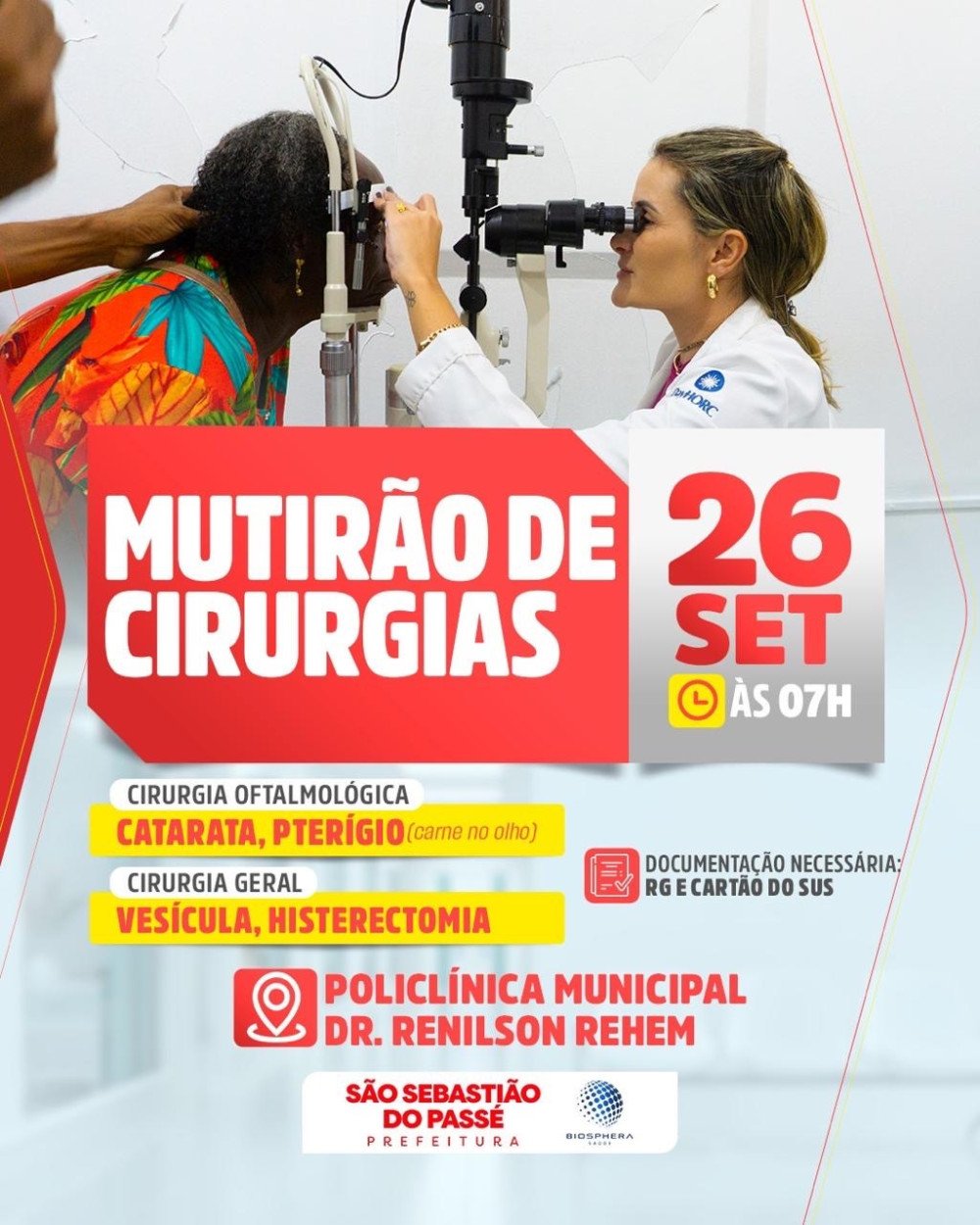 Prefeitura de São Sebastião do Passé promove mutirão de cirurgias eletivas