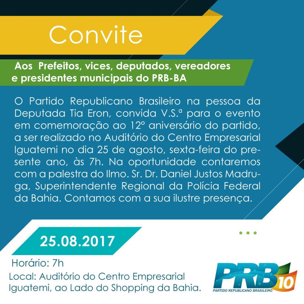 PRB realiza encontro estadual em comemoração a aniversário do partido