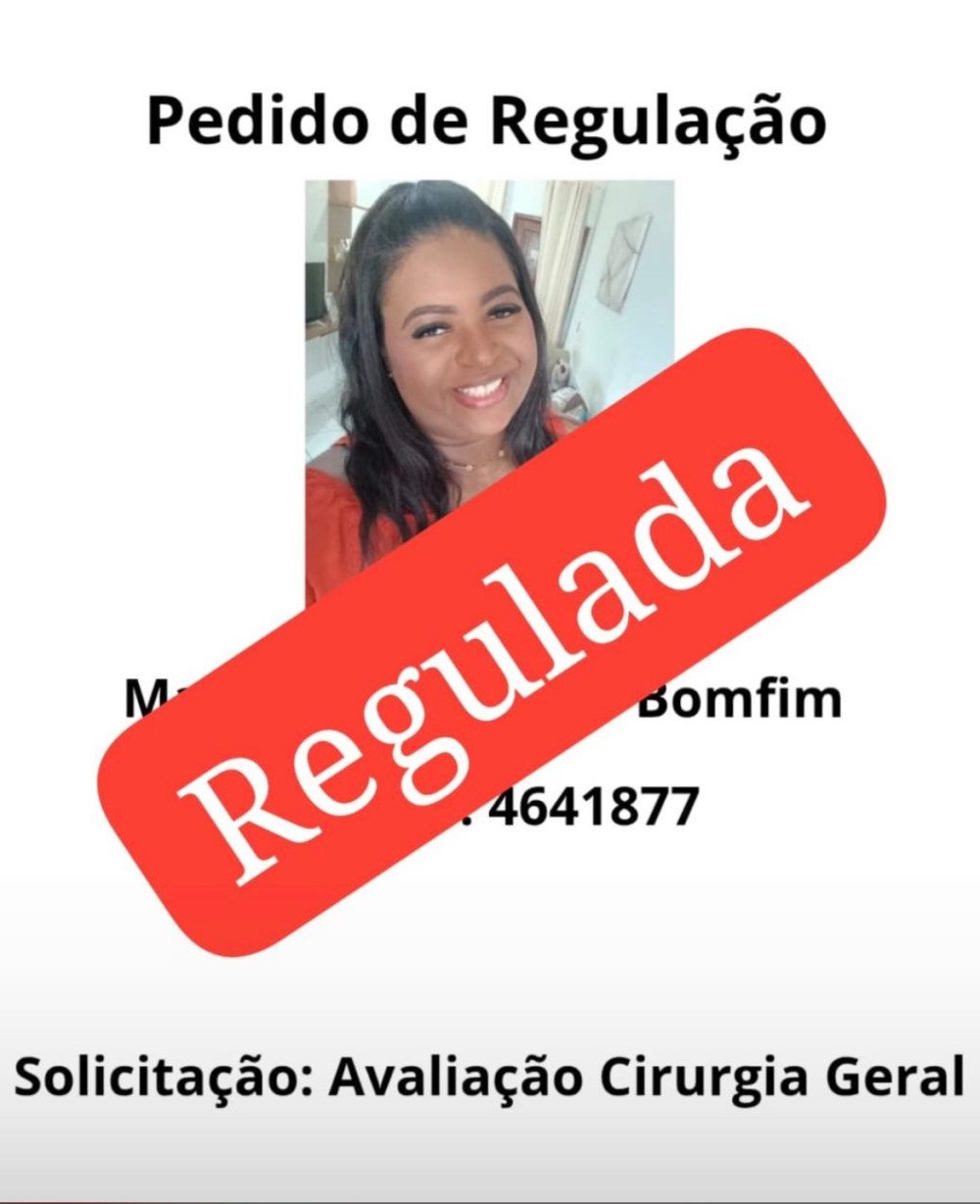 Maiara de Almeida Bomfim é regulada para avaliação em Cirurgia Geral