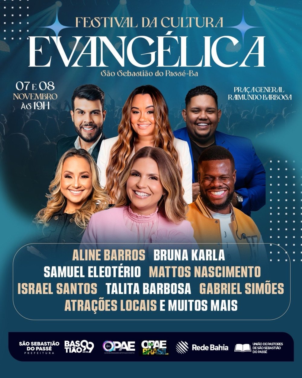 Aline Barros e grandes nomes do gospel brasileiro se apresentam no Festival da Cultura Evangélica de São Sebastião do Passé