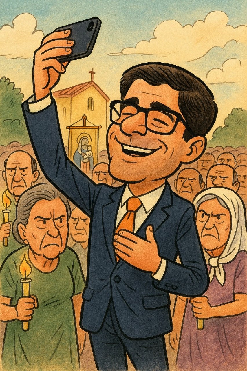 ACM Neto causa desconforto em festa religiosa: 