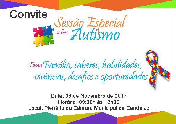 Acontece nesta quarta (08), uma sessão especial sobre o Autismo em Candeias !