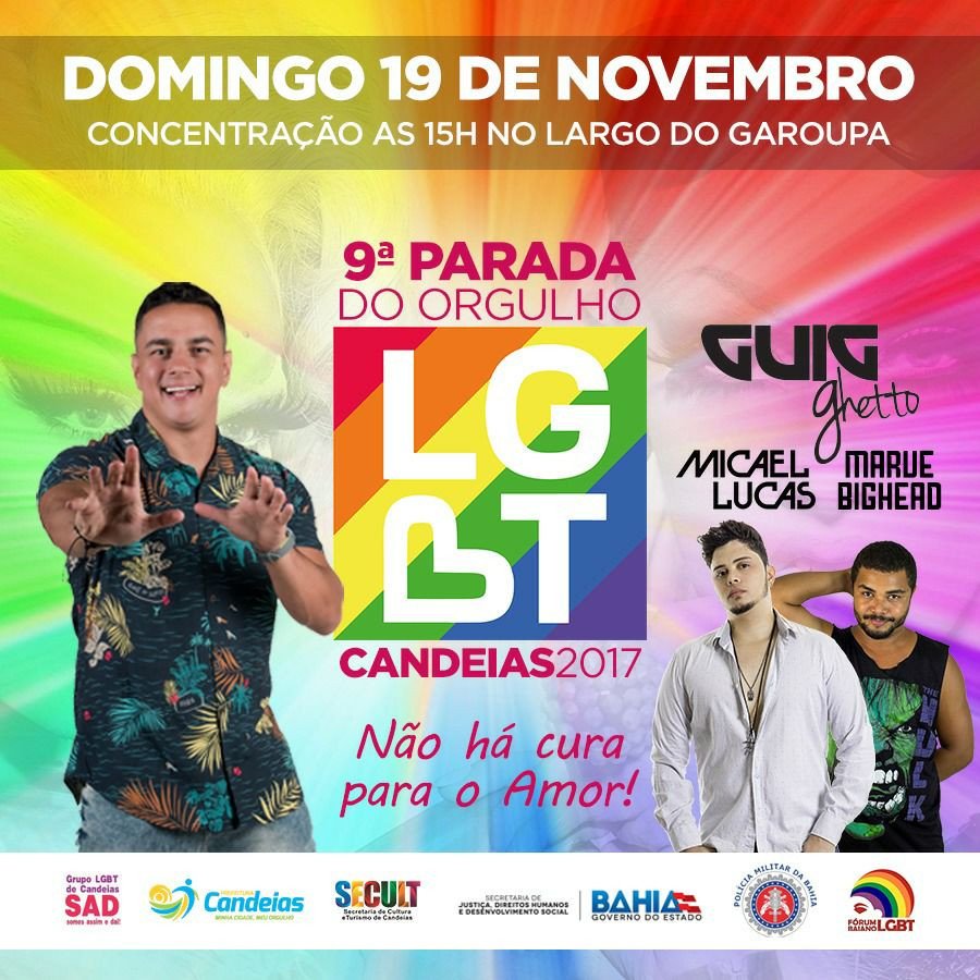 Acontece neste domingo em Candeias, a nona parada do orgulho LGBT