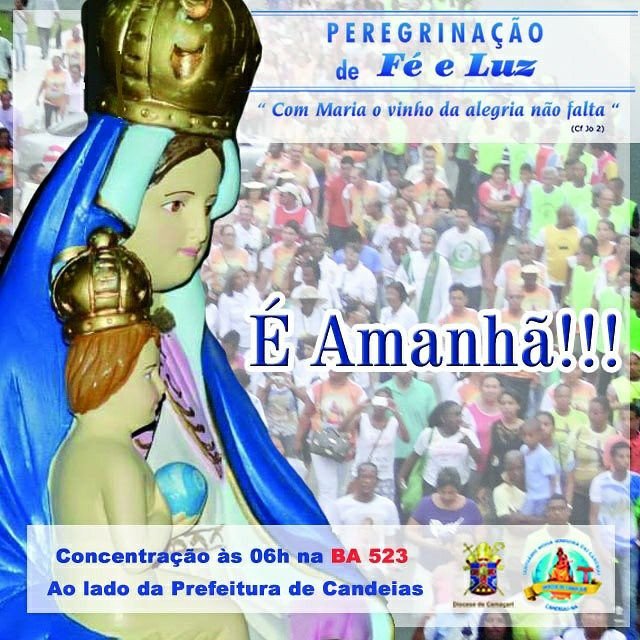 Estreando novo roteiro, Católicos realizam peregrinação ao Santuário de Nossa Senhora das Candeias neste Domingo (19)