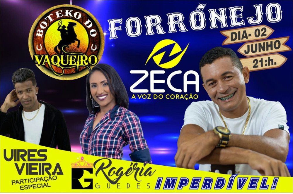 No dia 02 de junho em Candeias é todo mundo no Forrónejo !