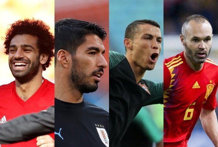 Salah x Suarez e CR7 x Iniesta! Três jogos agitam a sexta-feira na Copa do Mundo da Rússia
