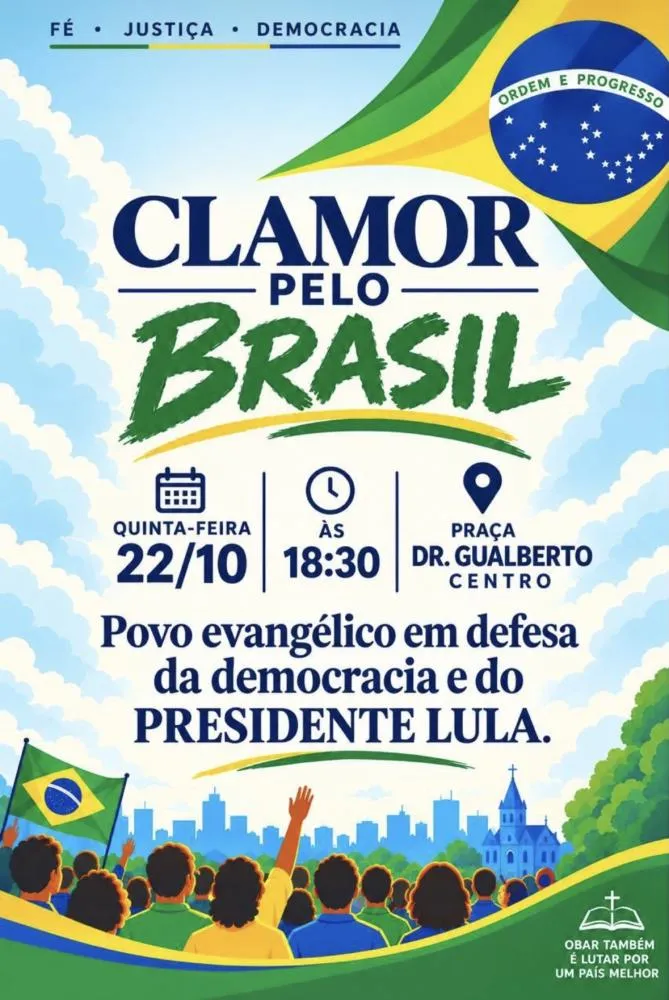 “Clamor pelo Brasil” reúne evangélicos em defesa da democracia e de Lula em Candeias