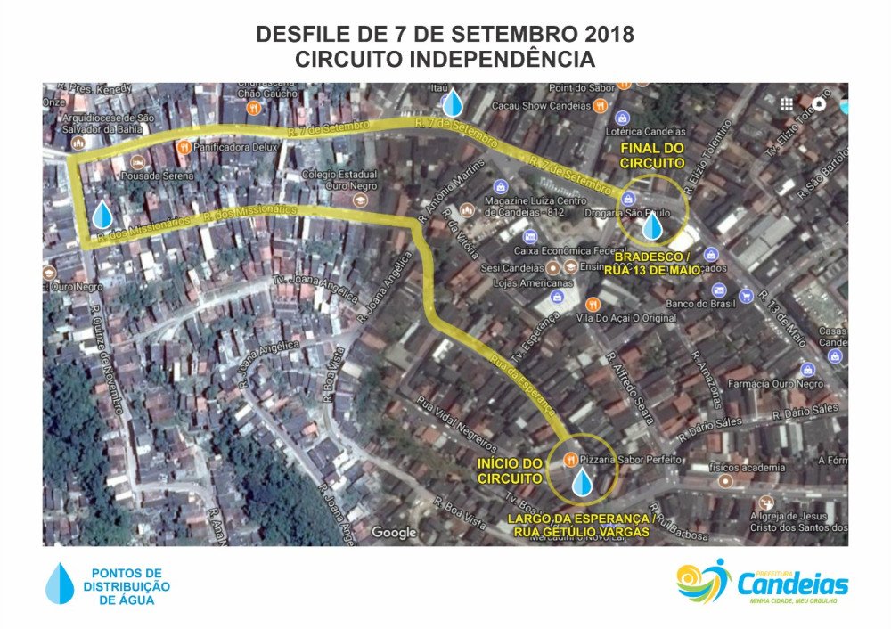 Desfile cívico da Independência do Brasil começa ás 9h da manhã nesta sexta-feira em Candeias