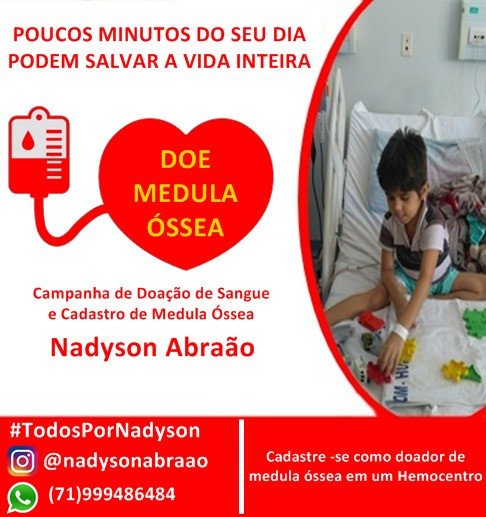 Ajude o garotinho Nadyson Abraão
