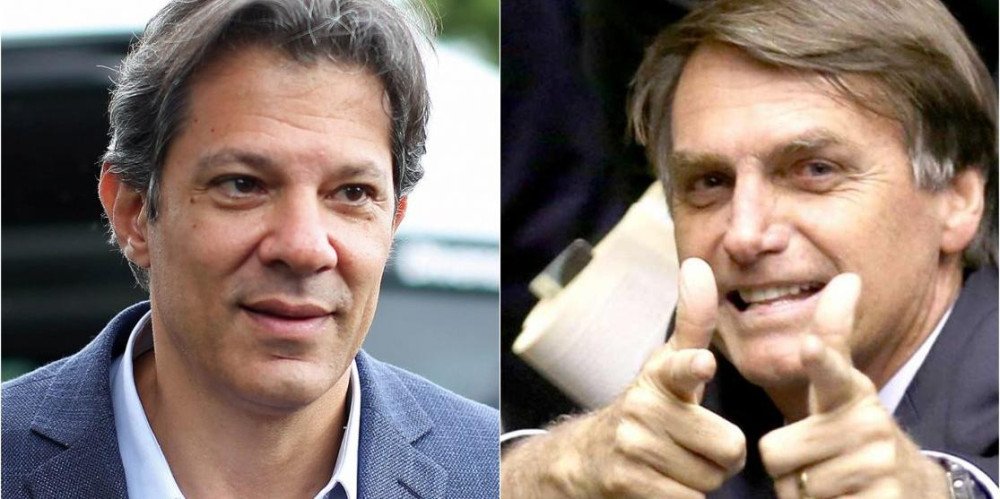 Bolsonaro aparece com 44% e Haddad chega a 39%