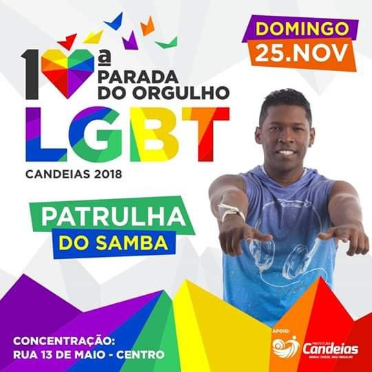 Parada LGBT que celebra 10 anos em Candeias acontece neste domingo (25)