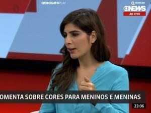 Andréia Sadi veste azul para entrevistar ministra e chama atenção da web
