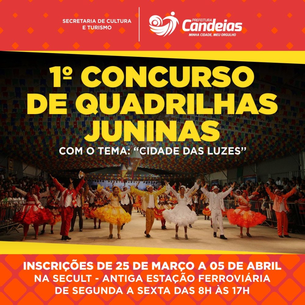 Candeias: Prefeitura abre inscrições para concurso de Quadrilha junina