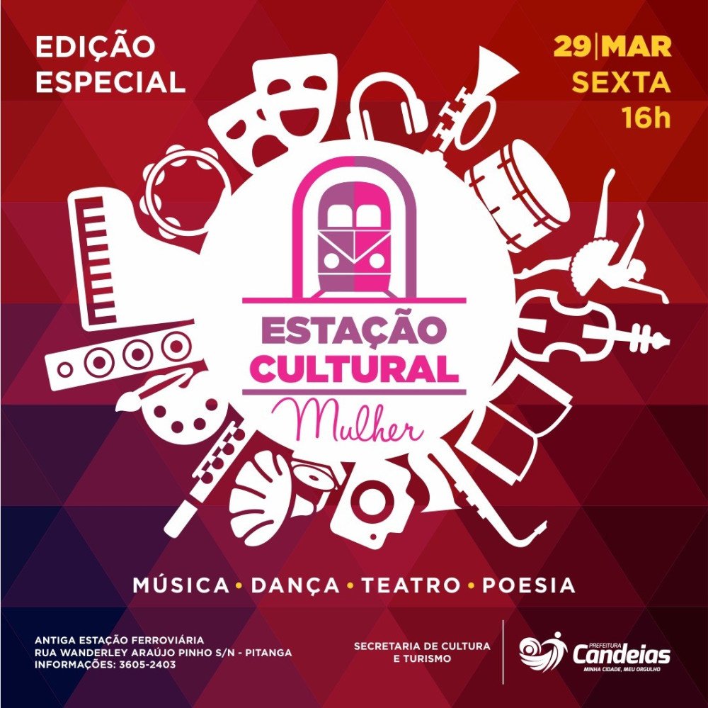 Candeias: Prefeitura realiza nesta sexta, 29, o ‘Estação Cultural Mulher