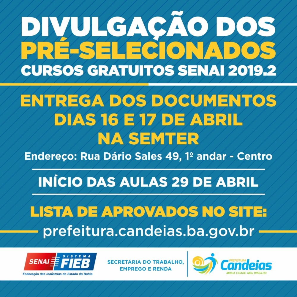 Candeias: ﻿Prefeitura divulga relação de pré-aprovados e nova data de início das aulas