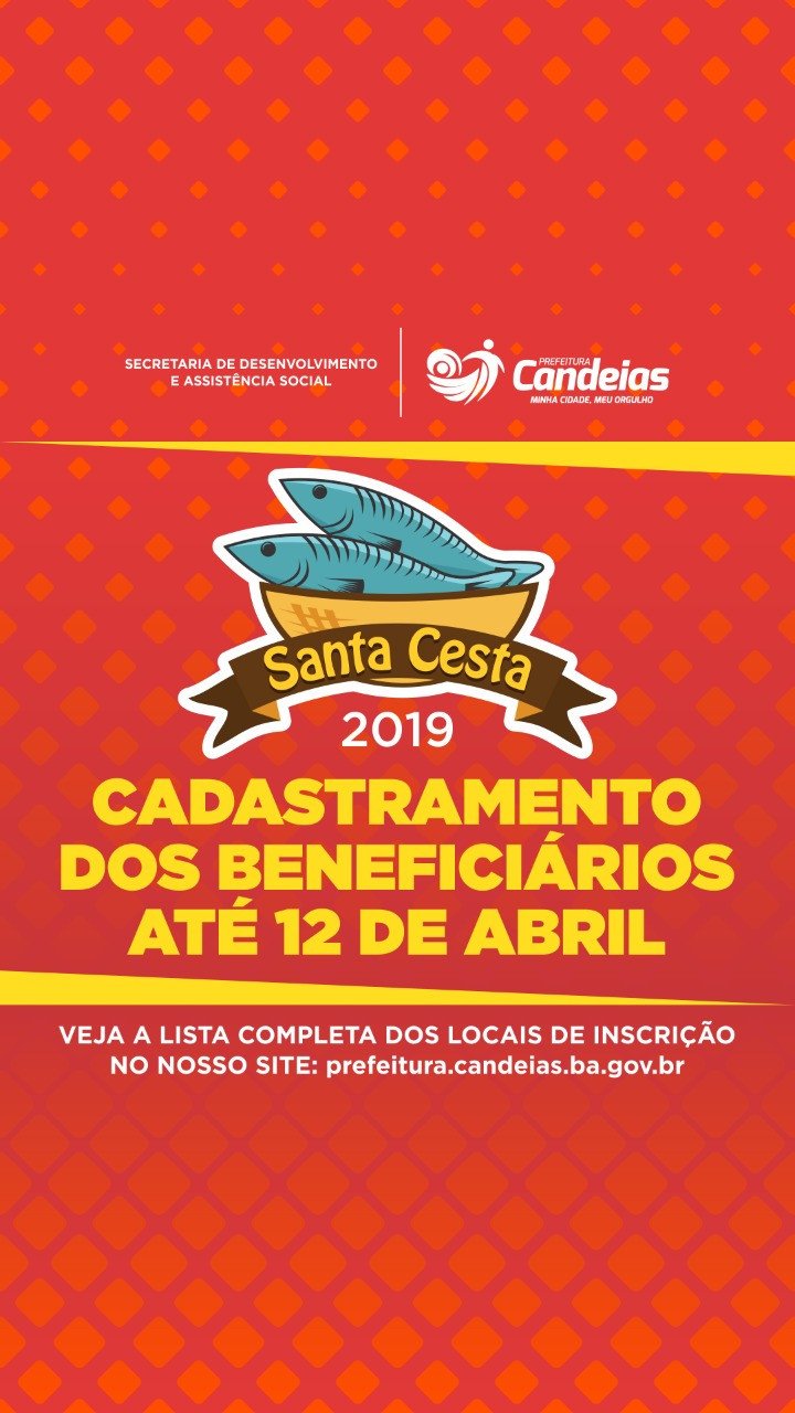 Fique ligado: Entrega das cestas e dos peixes acontecem na terca (16) e quarta (17)