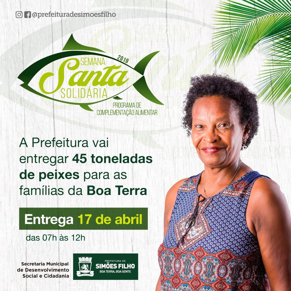 Simões Filho: Peixe da Semana Santa será entregue nesta quarta-feira (17)