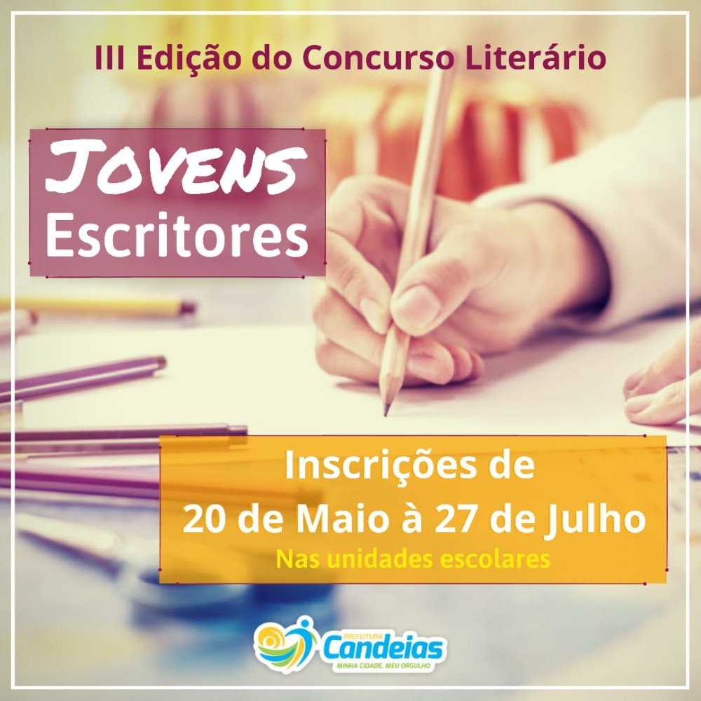 Prefeitura lança 3ª edição do Concurso Literário Jovens Escritores