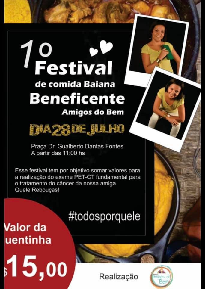#TodosporQuele: No próximo dia 28 de julho acontece o 1º Festival de comida baiana.