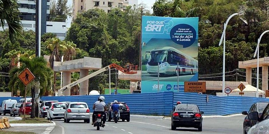 Obras do BRT alteram tráfego na Avenida ACM nesta segunda (29)