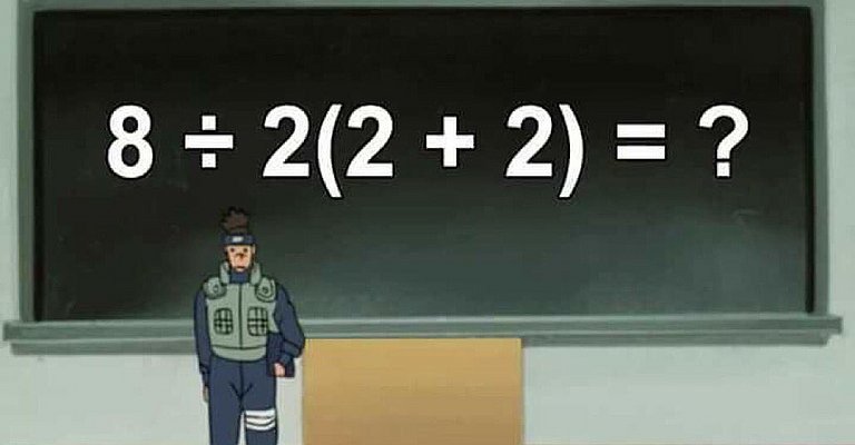 Quanto é 8÷2(2+2)? Expressão circula na internet e confunde usuários