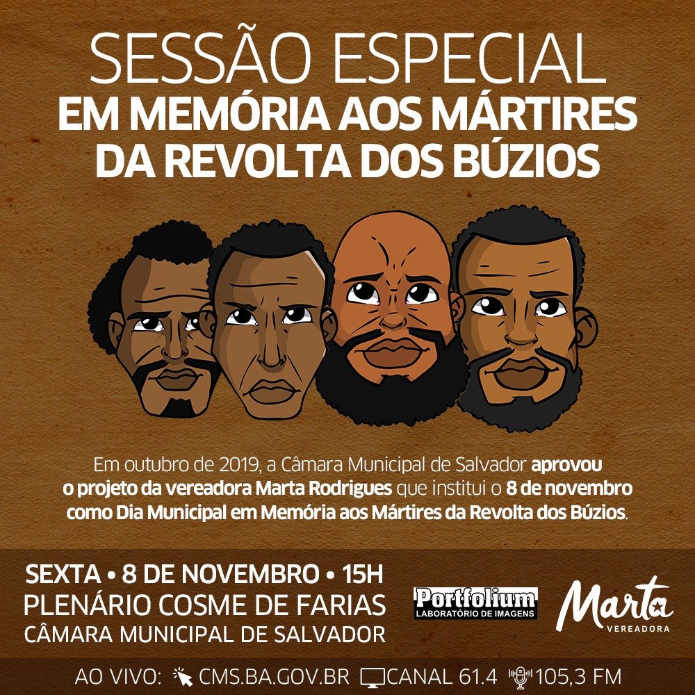 Salvador: Dia Municipal em Memória dos Mártires dos Búzios é comemorado com caminhada e sessão especial na Câmara
