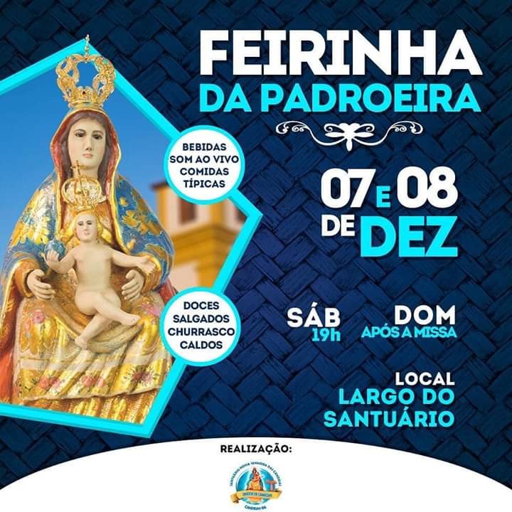 Acontece hoje e amanhã feirinha de comidas típicas em prol do novenário de Nossa Senhora das Candeias