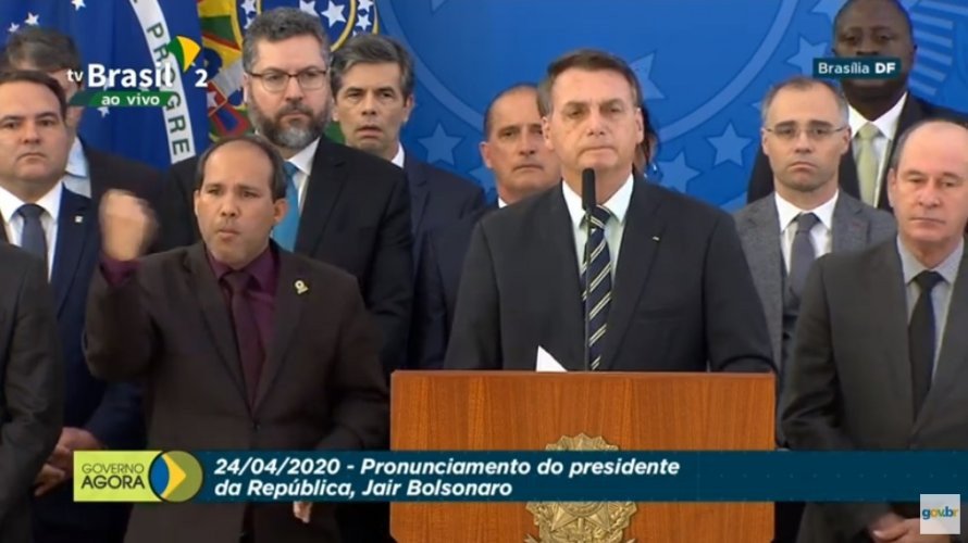 Em pronunciamento, Bolsonaro diz que Moro tem compromisso com o próprio ego