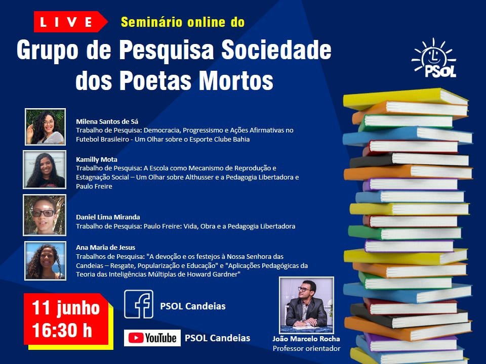 Seminário online do Grupo de Pesquisa Sociedade dos Poetas Mortos