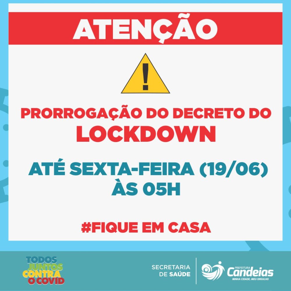 Candeias: atendendo à recomendação do MP, prefeitura prorroga lockdown