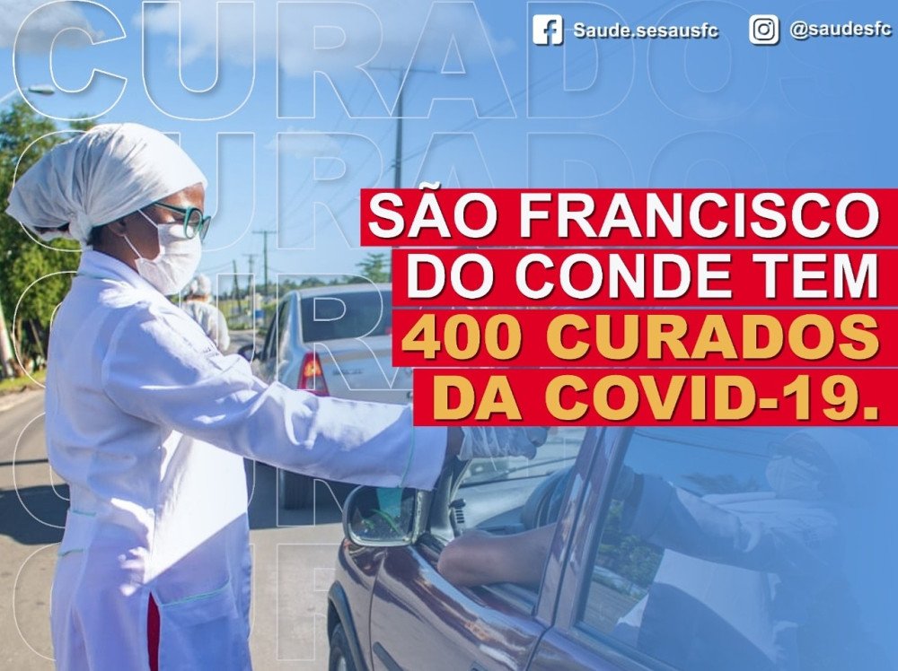 São Francisco do Conde comemora 400 casos curados da COVID-19
